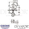 Grohe Zedra Single-Lever Sink Mixer Dimensions